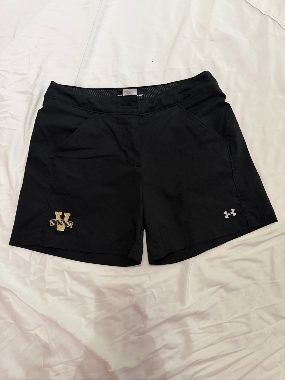 Under Armour Black Women's Athletic Shorts with Vanderbilt Emblem